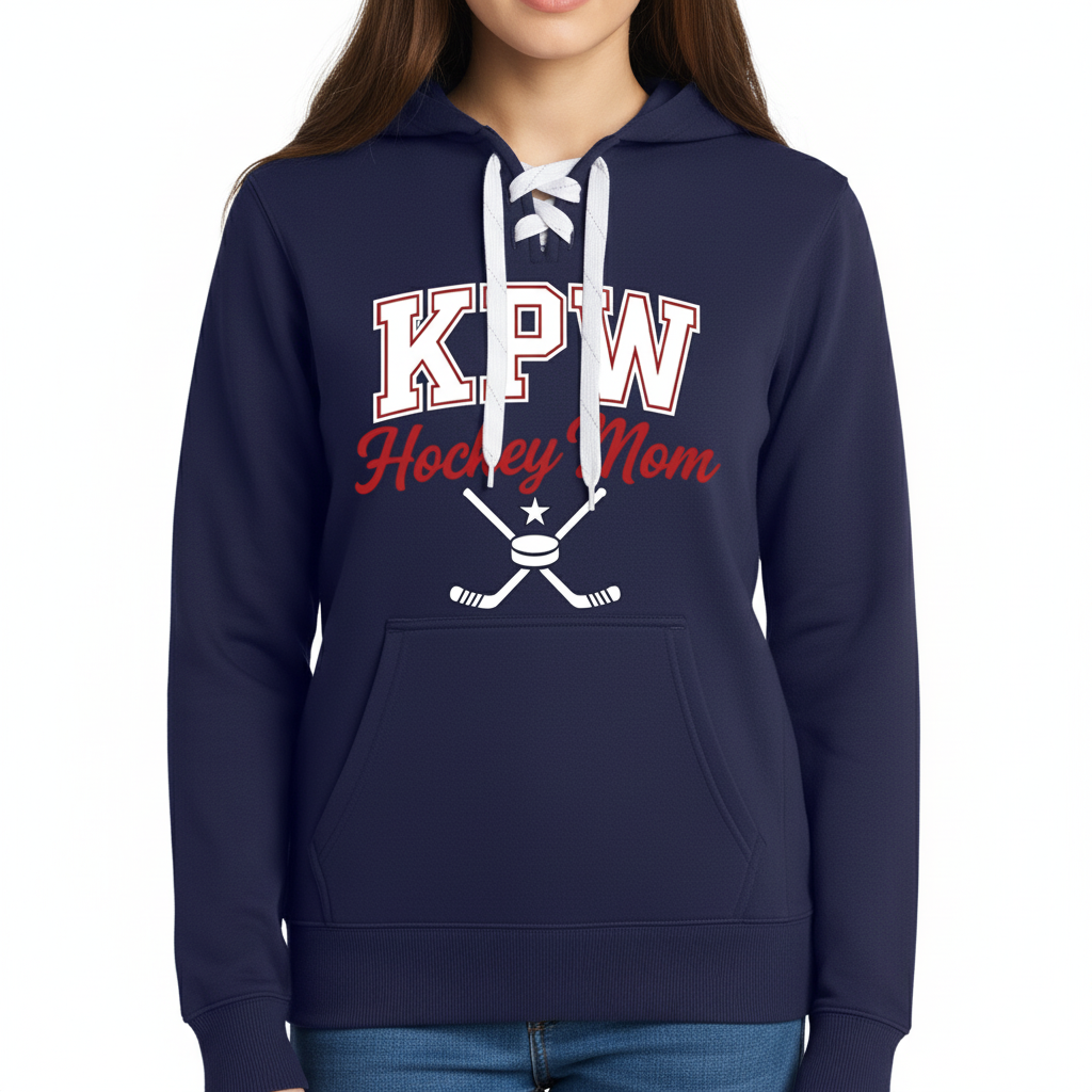 KPW Hockey Mom Sport-Tek Lace Up Pullover Hooded Sweatshirt