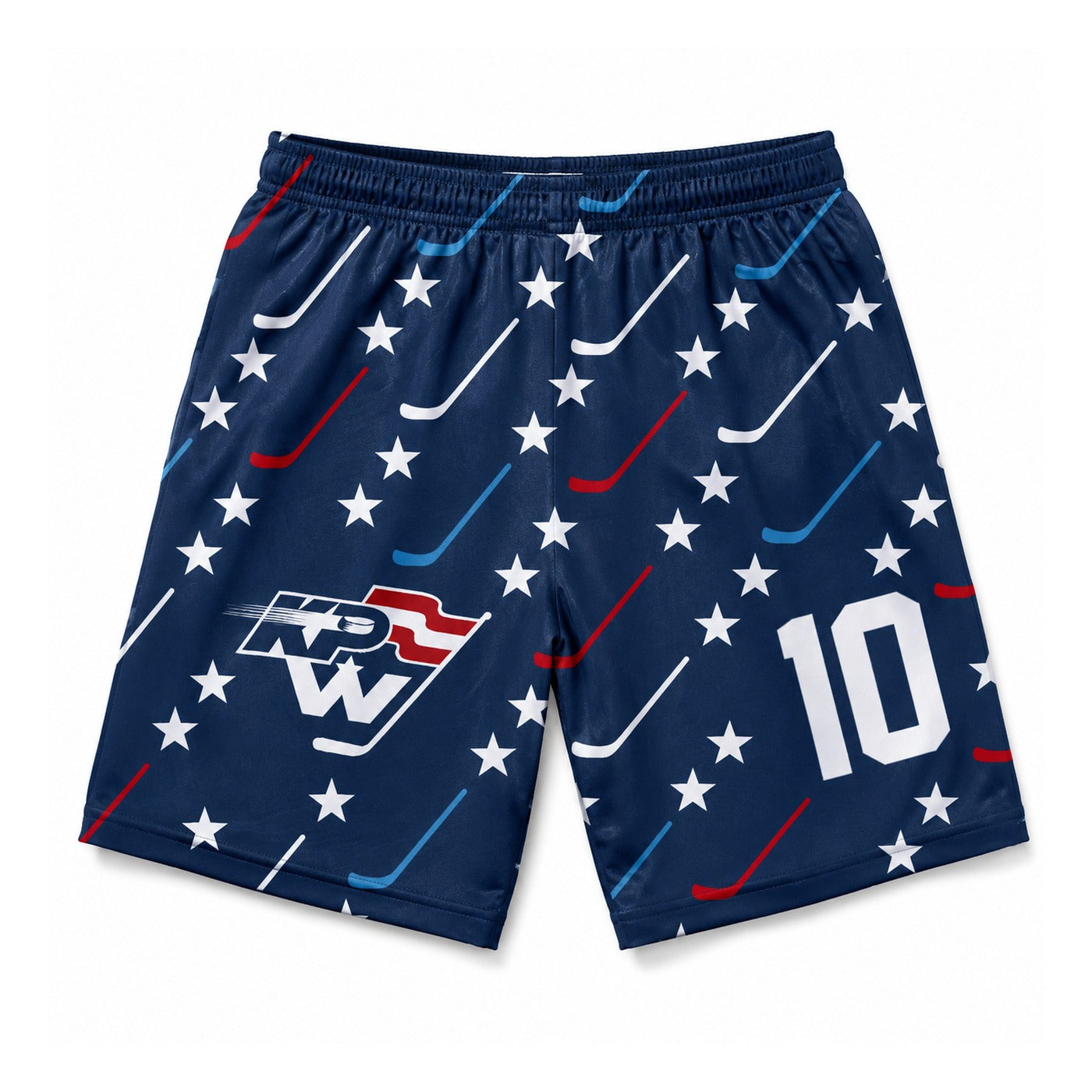 KPW Hockey Stars & Sticks Athletic Shorts