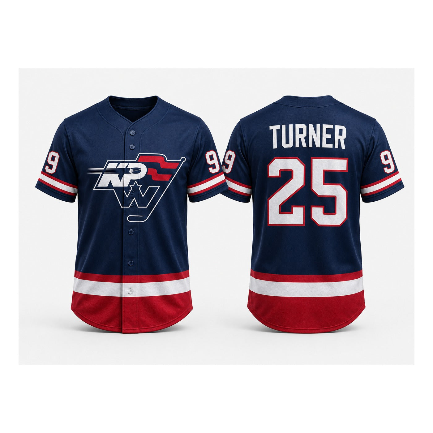 KPW Hockey Custom Baseball Jersey