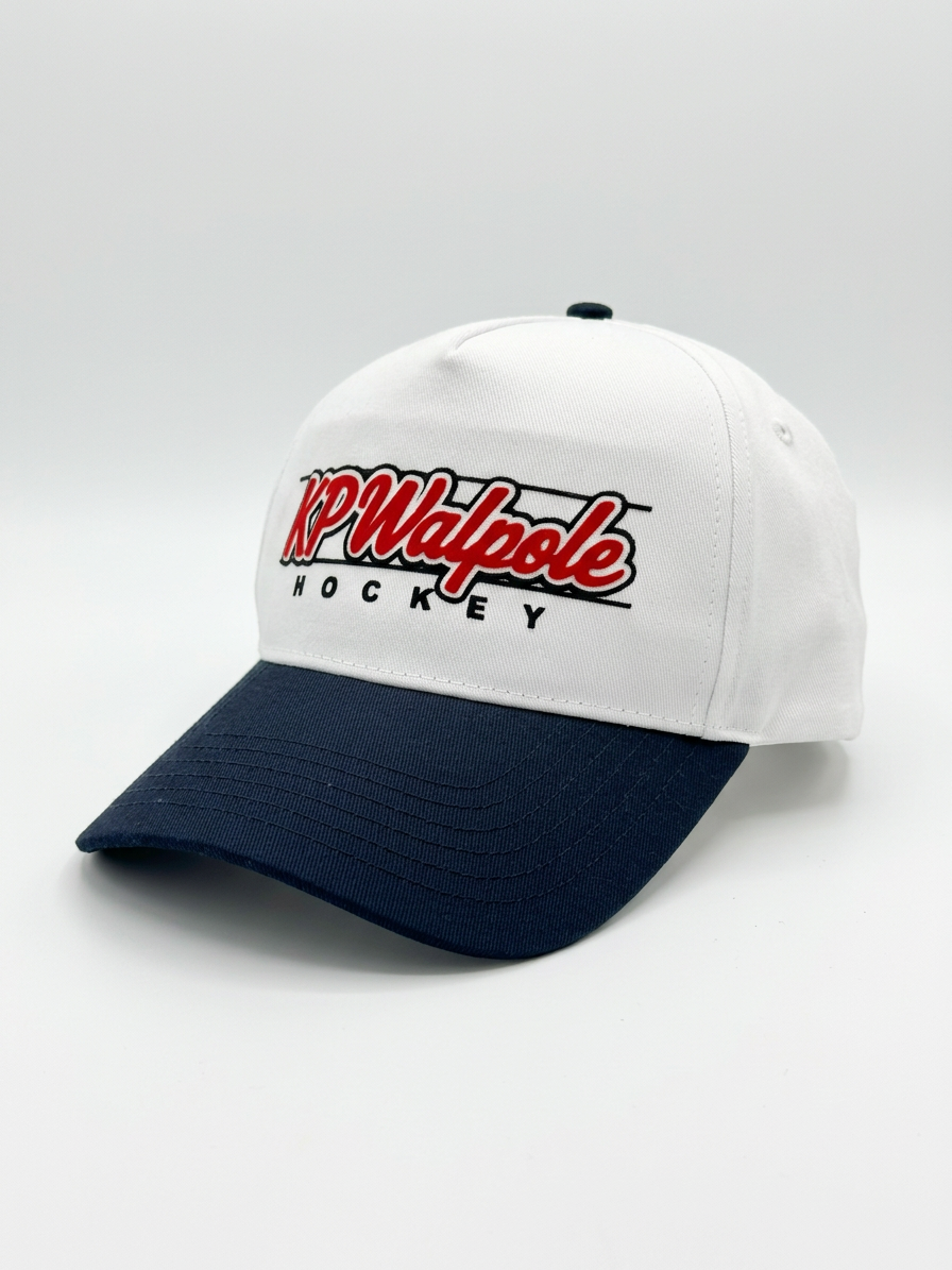 KPW Hockey Five-Panel Snapback Hat - White/Navy