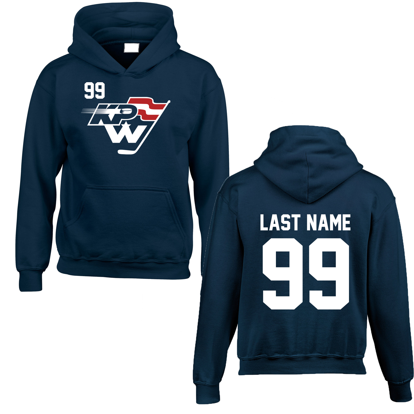 KPW Hockey Youth Hoodie (Navy)