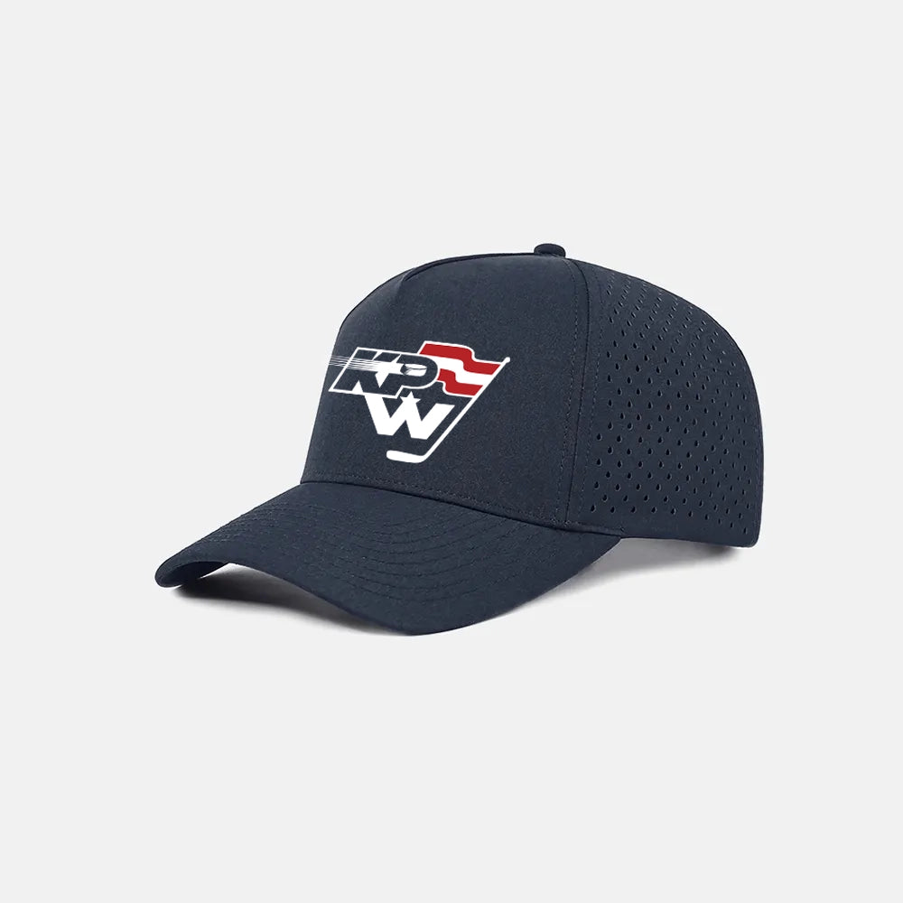 KPW Hockey Laser Perforated 5 Panel Performance Snapback Golf Hat
