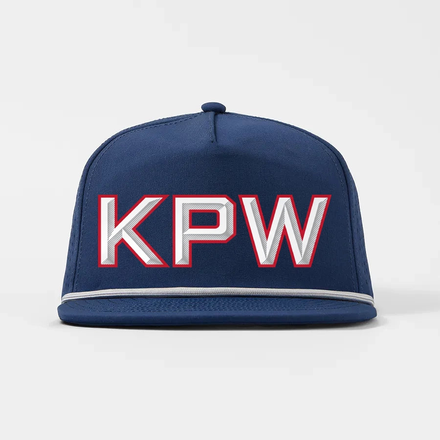KPW Hockey Water Repellent 5 Panel Snapback Golf Hats with Rope