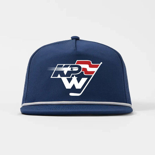 KPW Hockey Water Repellent 5 Panel Snapback Golf Hats with Rope