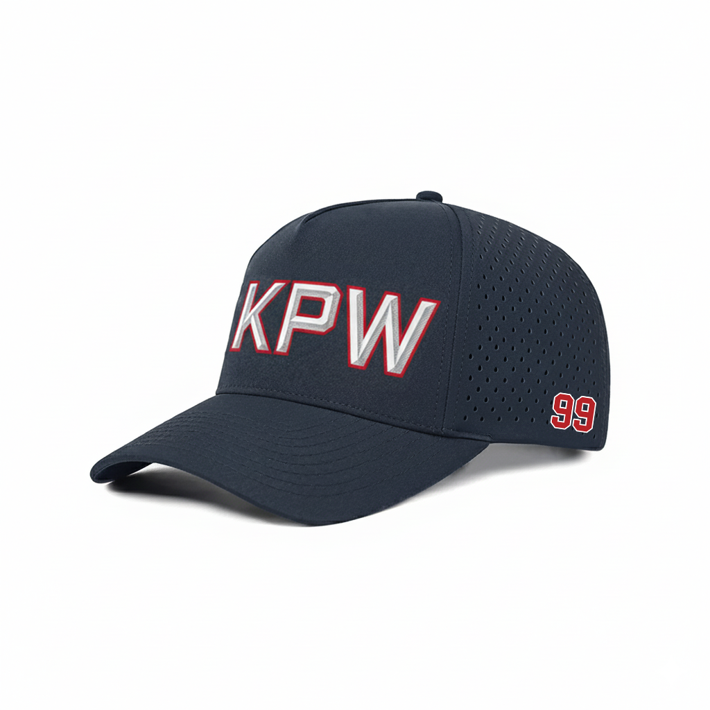 KPW Hockey Laser Perforated 5 Panel Performance Snapback Golf Hat