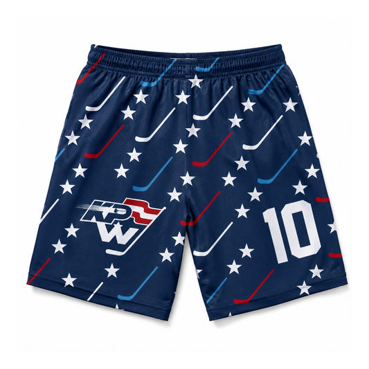 KPW Hockey Stars & Sticks Athletic Shorts