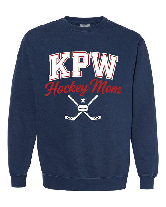 KPW Hockey Mom Comfort Colors Crewneck Sweatshirt