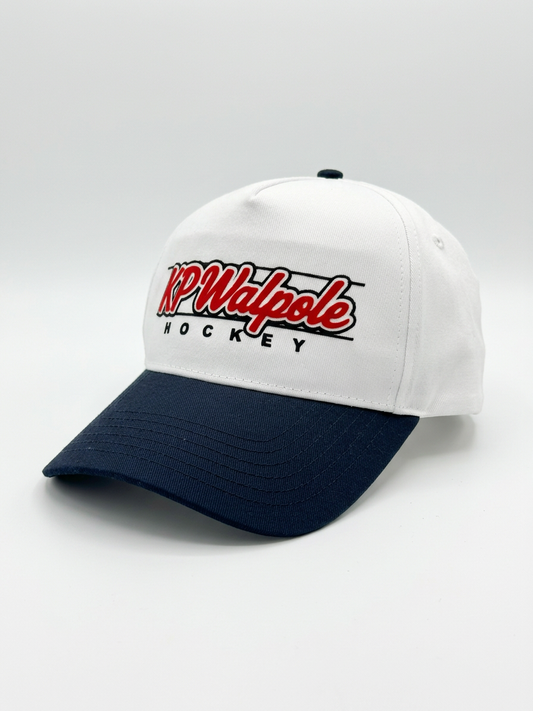 KPW Hockey Five-Panel Snapback Hat - White/Navy