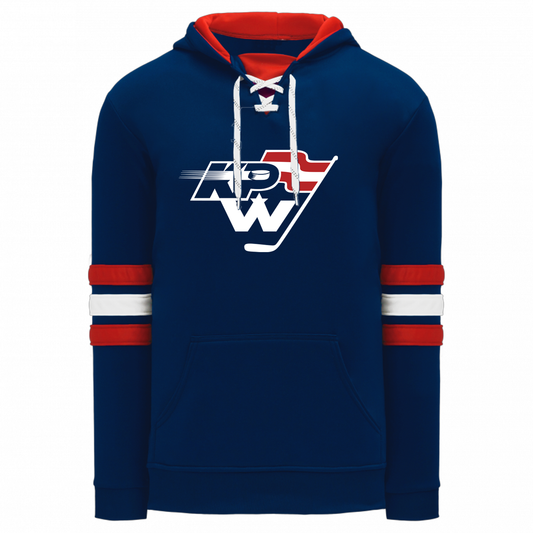 KPW Hockey Adult Hoodie - Red/White Arm Stripes