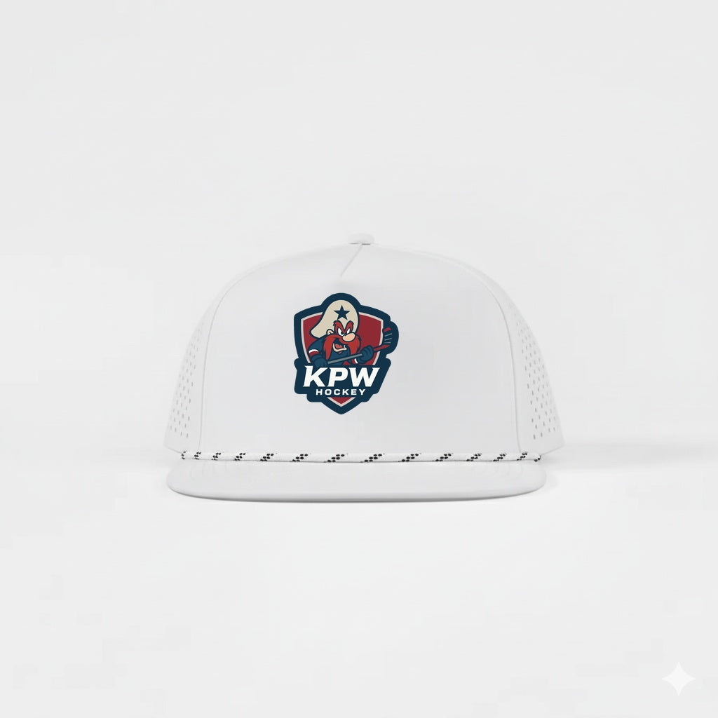 KPW Hockey Foremost Water Repellent 5 Panel Snapback Golf Hats with Rope