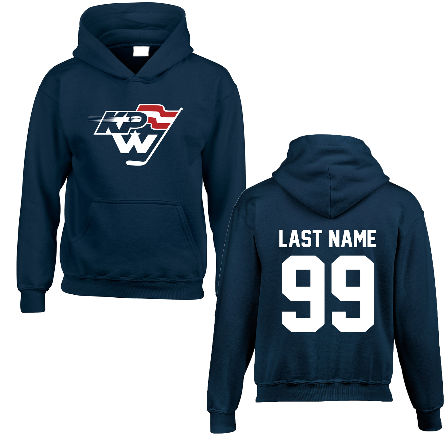 KPW Hockey Youth Hoodie (Navy)