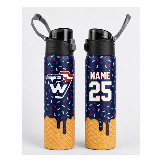 KPW Hockey Ice Cream Drip Water Bottle