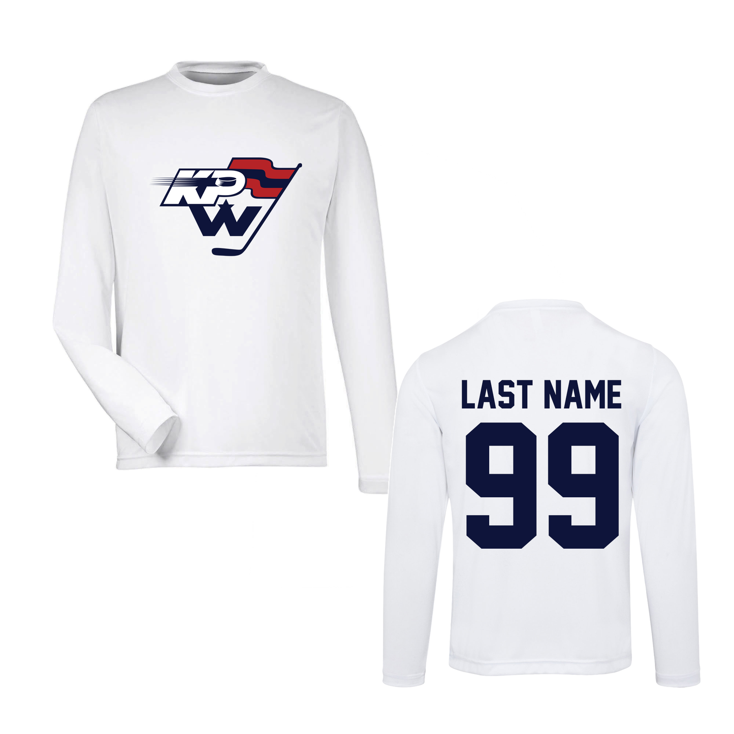 KPW Hockey Adult Performance Long Sleeve (White)